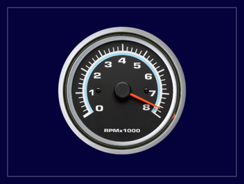 Speedometer image to relay the importance of site speed