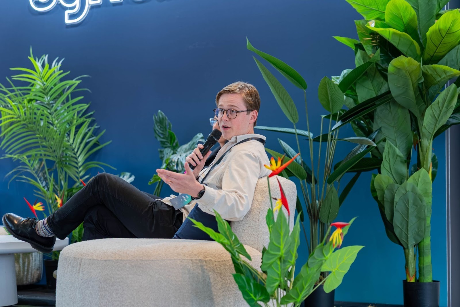 Sync 2025 our speakers on stage from Loop Earplugs 