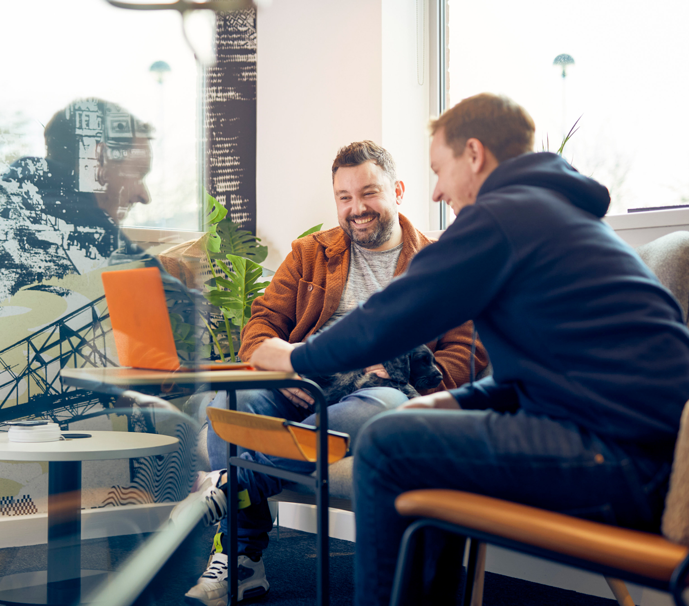 Visualsoft team collaborating in our head office