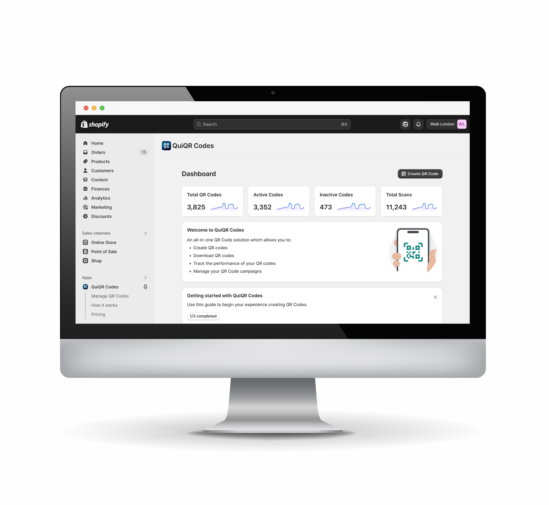 quiqr imac mockup of admin screen