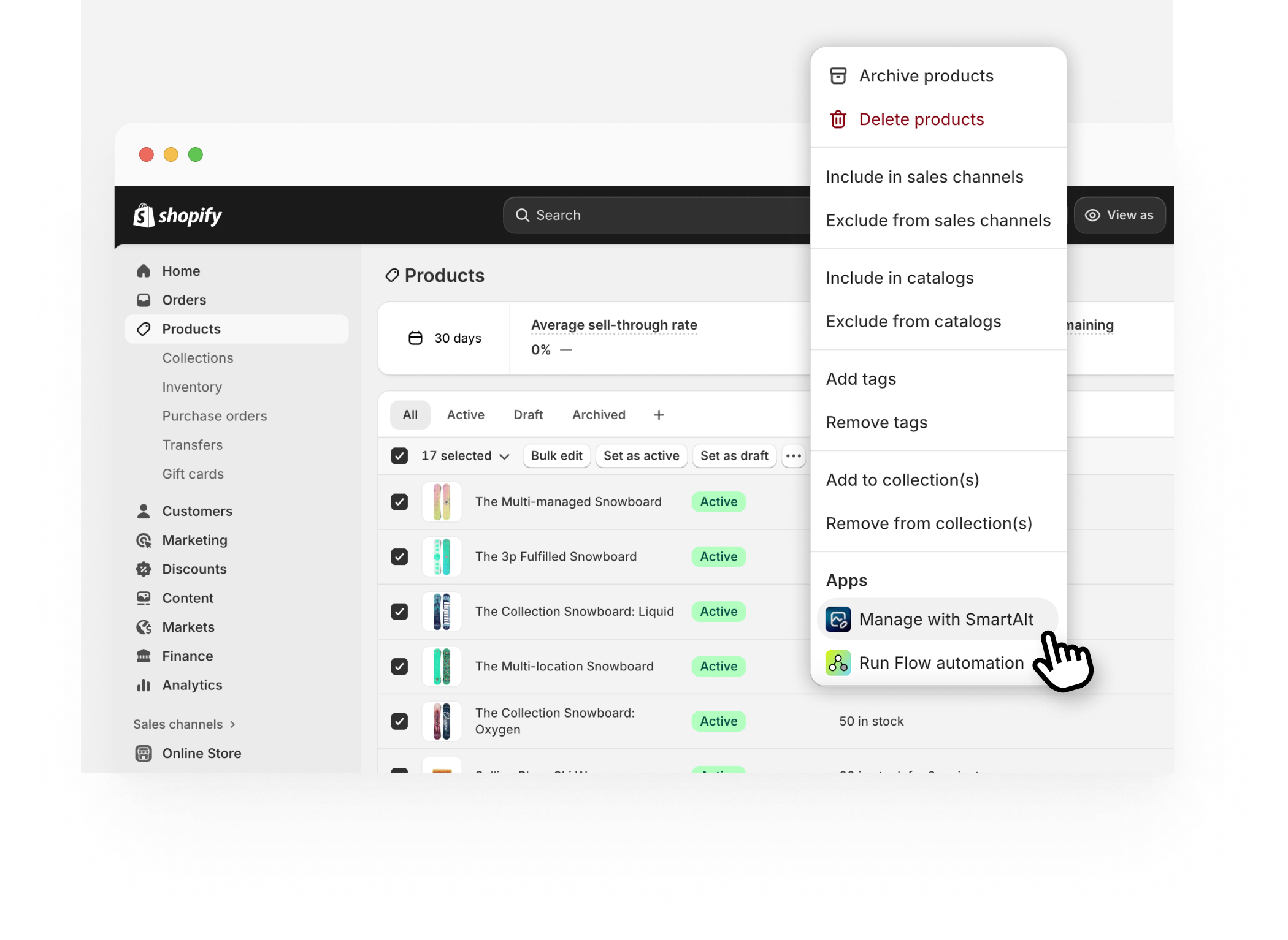 smartalt in app user table view